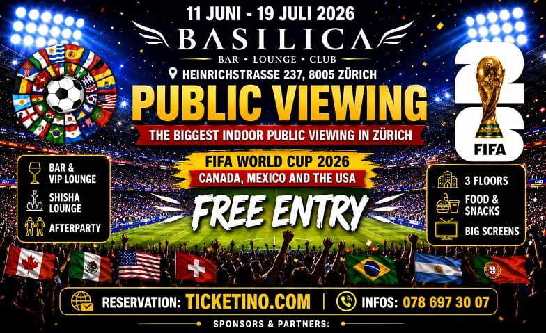 WM Mega Indoor Public Viewing im Basilica Bar & Club